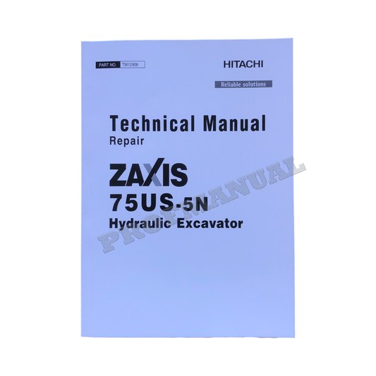 HITACHI ZAXIS 75US-5N EXCAVATOR REPAIR SERVICE MANUAL