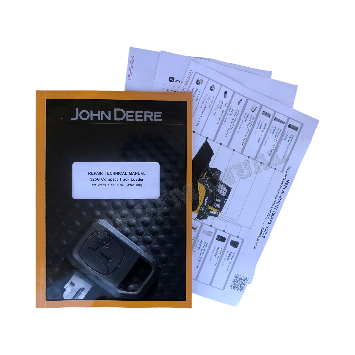 JOHN DEERE 325G COMPACK TRACK LOADER REPAIR SERVICE MANUAL ser J328658 -+ !BONUS!