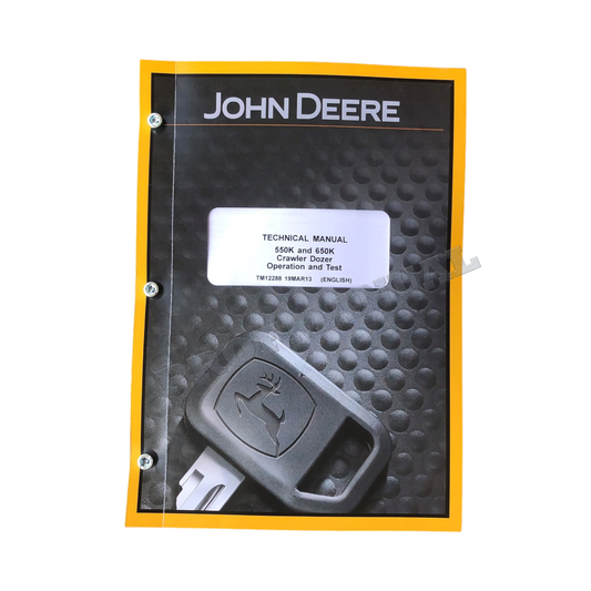 JOHN DEERE 550K 650K CRAWLER DOZER OPERATION TEST SERVICE MANUAL #2