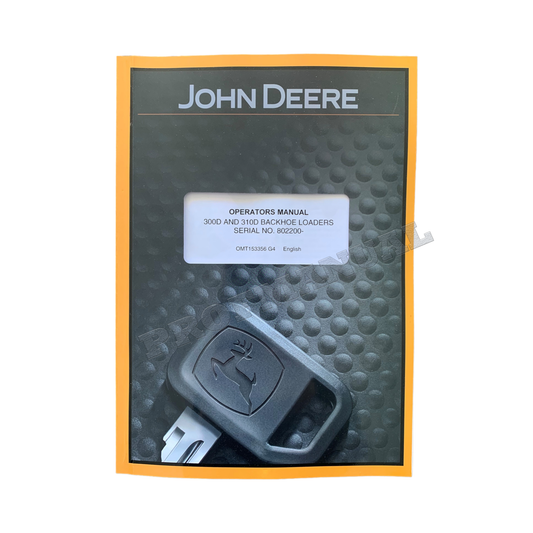 JOHN DEERE 300D 310D BACKHOE OPERATORS MANUAL #2