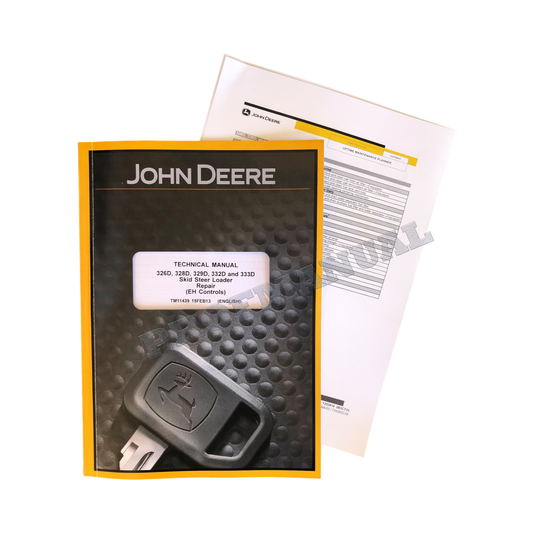 JOHN DEERE 326D 328D 329D SKID STEER LOADER REPAIR SERVICE MANUAL+ !BONUS!