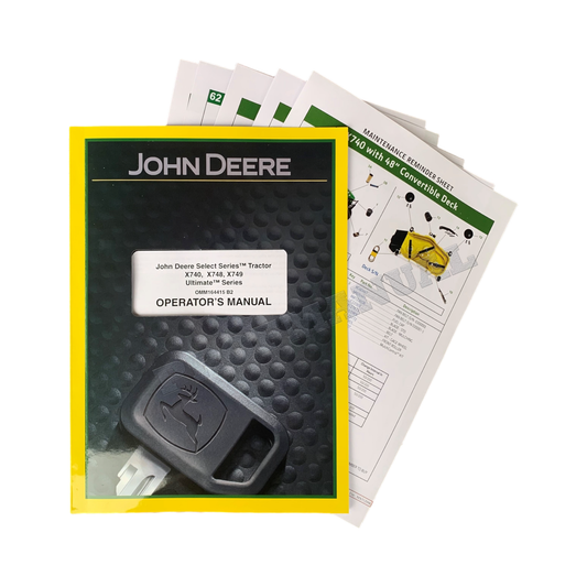 JOHN DEERE X740 X748 X749 TRAKTOR BETRIEBSANLEITUNG+ !BONUS!