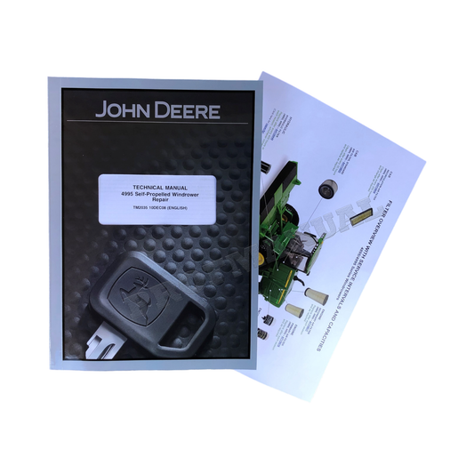 JOHN DEERE 4995 WINDROWER REPAIR SERVICE MANUAL+ !BONUS!