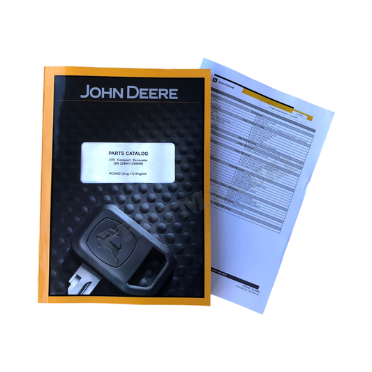 JOHN DEERE 27D EXCAVATOR PARTS CATALOG MANUAL+ !BONUS! Serial 224001-254999