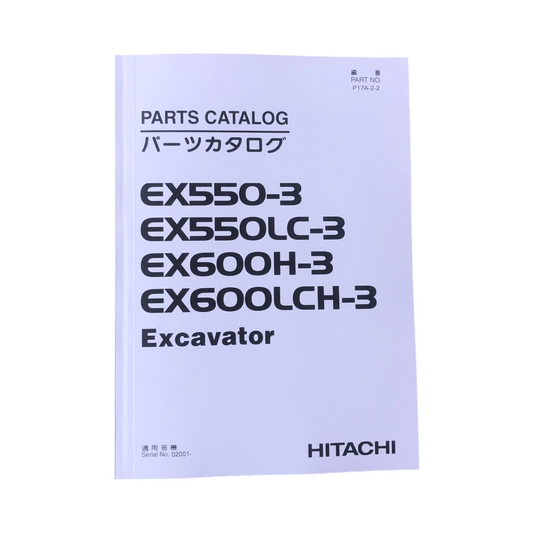 Hitachi EX550-3 EX550LC-3 EX600LCH-3 EX600H-3 excavator parts catalog manual