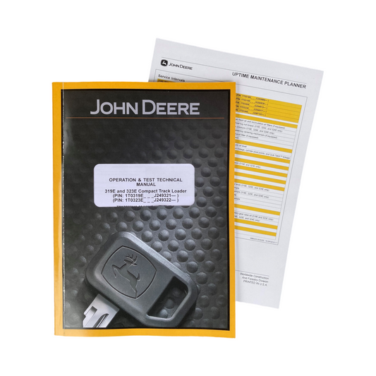 JOHN DEERE 319E 323E COMPACT TRACK LOADER OPERATION TEST SERVICE MANUAL BONUS!