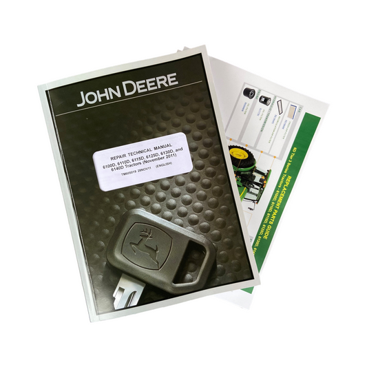JOHN DEERE 6100D 6110D 6125D 6130D TRACTOR REPAIR SERVICE MANUAL+ !BONUS!