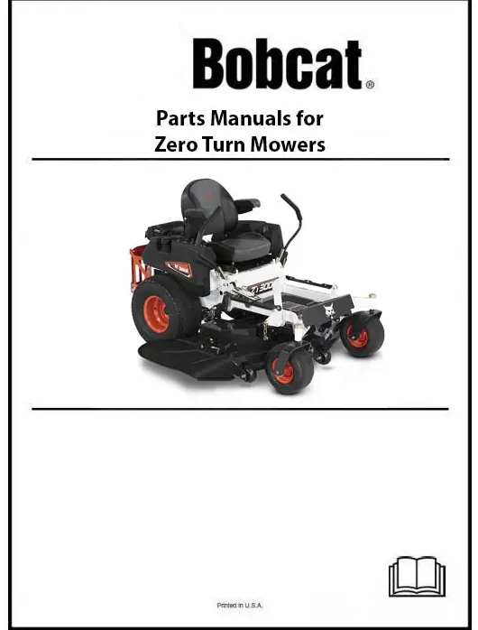 Bobcat ZT3000 Turf Mower Parts Catalog Manual 9993002EU11001- B67511001-