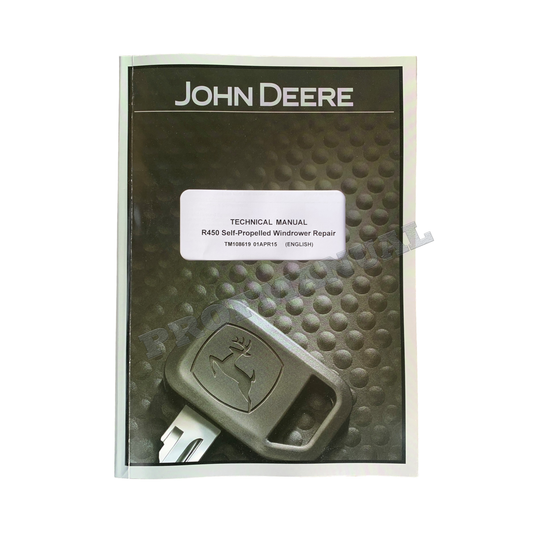 JOHN DEERE R450 WINDROWER REPAIR SERVICE MANUAL