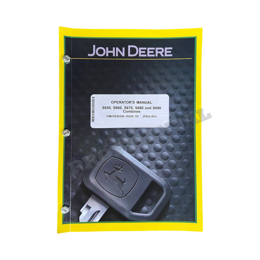 JOHN DEERE S650 S660 S670 S680 S690 COMBINE OPERATORS MANUAL
