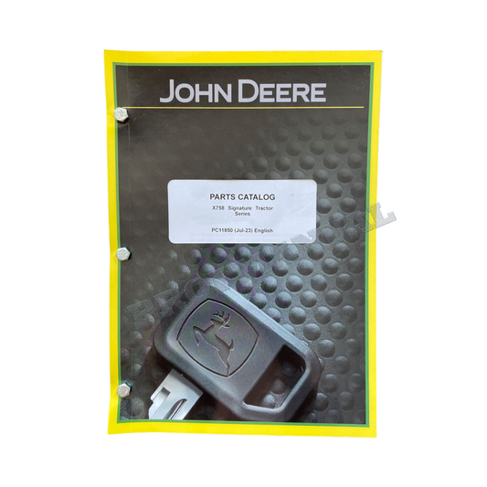 JOHN DEERE X758 TRACTOR PARTS CATALOG MANUAL