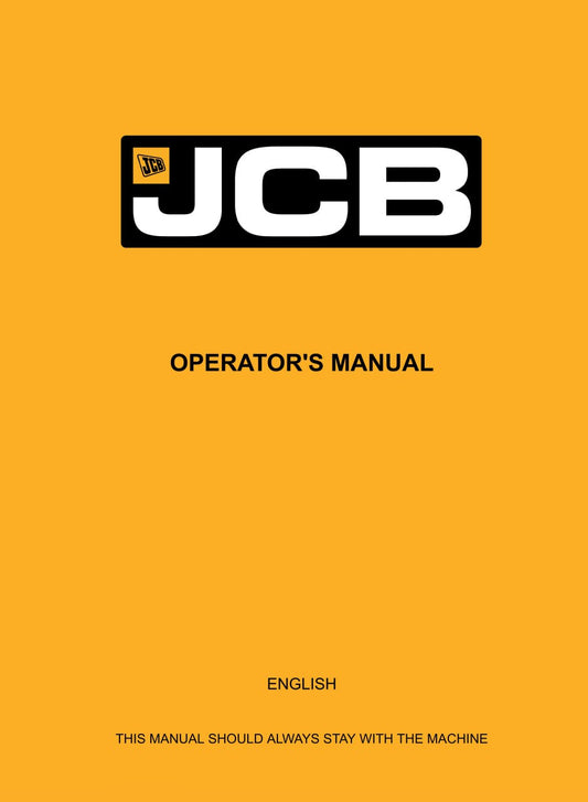 JCB 1CX Backhoe Loader Operators Manual