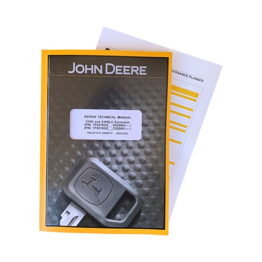 JOHN DEERE 210G 210GLC EXCAVATOR REPAIR SERVICE MANUAL + !BONUS! C520001-D520001-