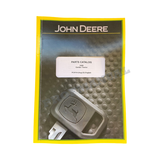 JOHN DEERE X585 TRACTOR PARTS CATALOG MANUAL