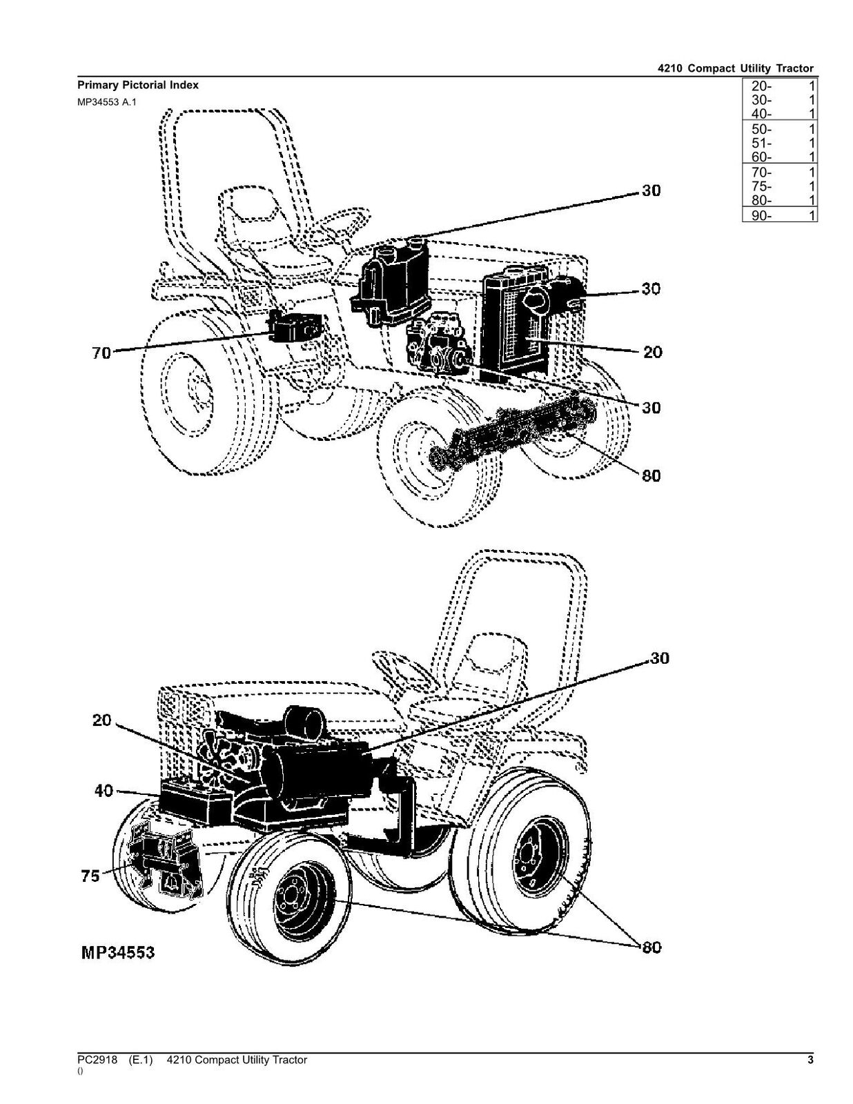 JOHN DEERE 4210 TRACTOR PARTS CATALOG MANUAL PROFMANUAL