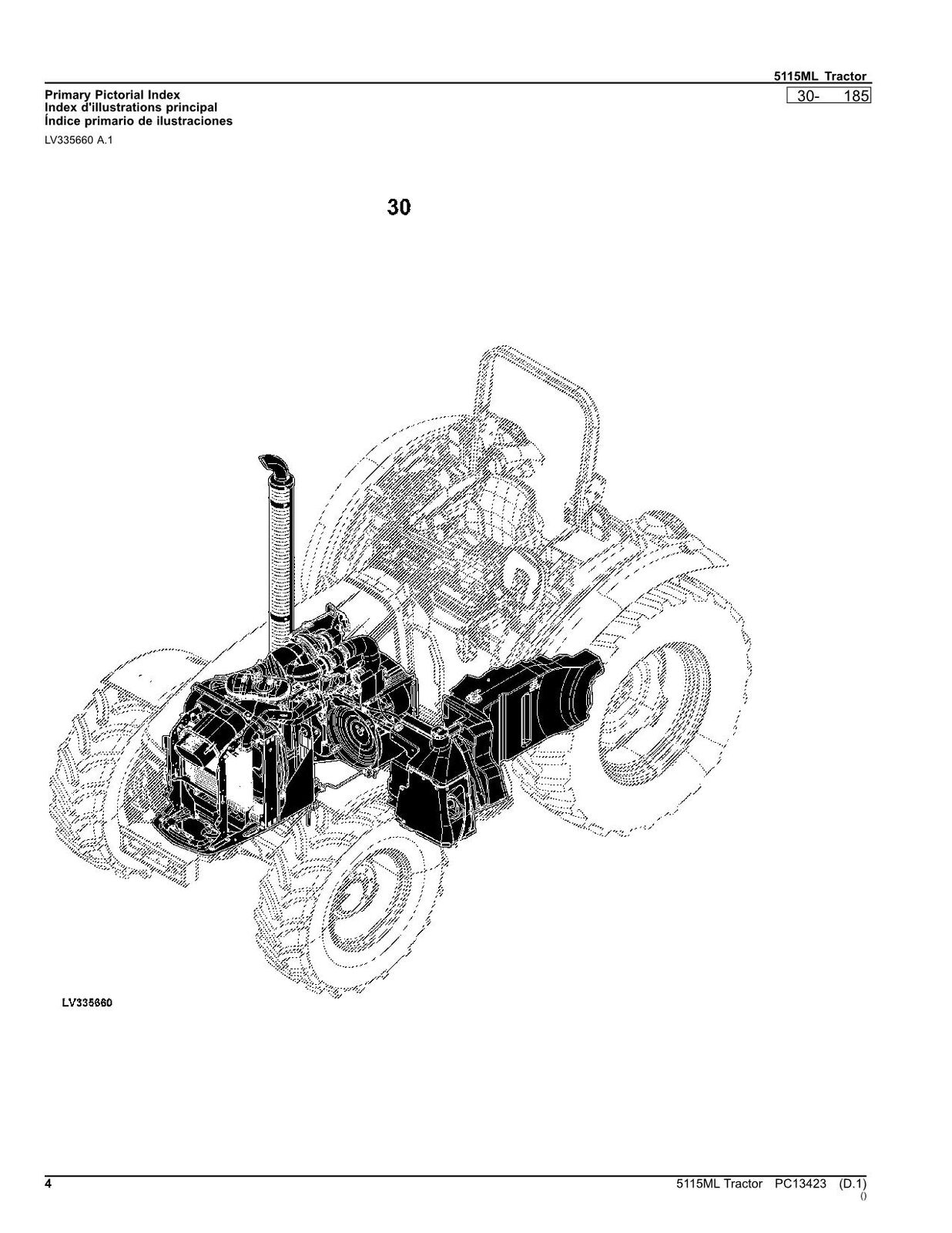 JOHN DEERE 5115ML TRACTOR PARTS CATALOG MANUAL 4 PROFMANUAL