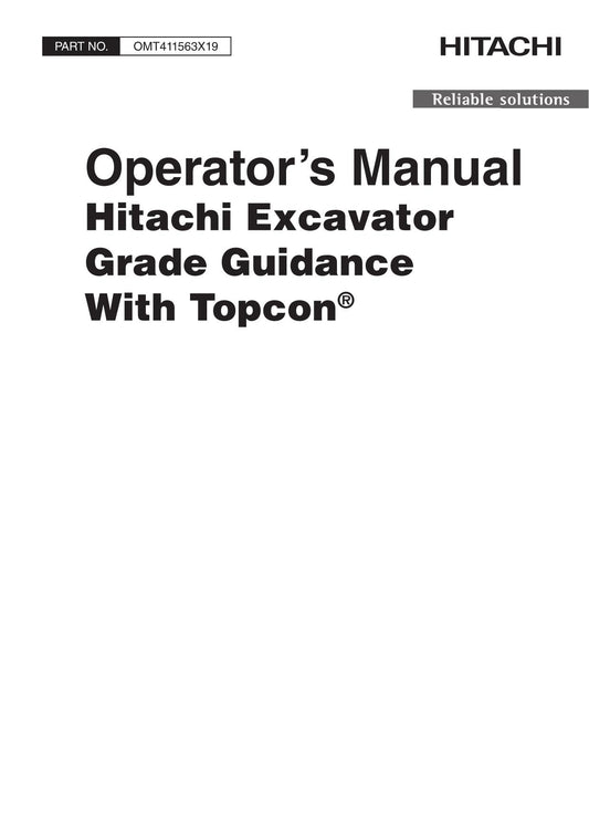 HITACHI GRADE GUIDANCE ZAXIS ZX 210-6N 350LC-6N 210LC-6N EXCAVATOR OPERATORS MANUAL
