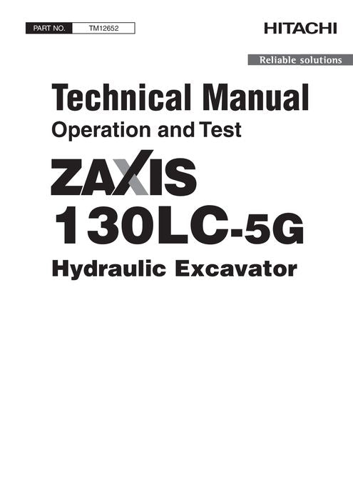 HITACHI ZAXIS130-5G EXCAVATOR OPERATION TEST SERVICE MANUAL
