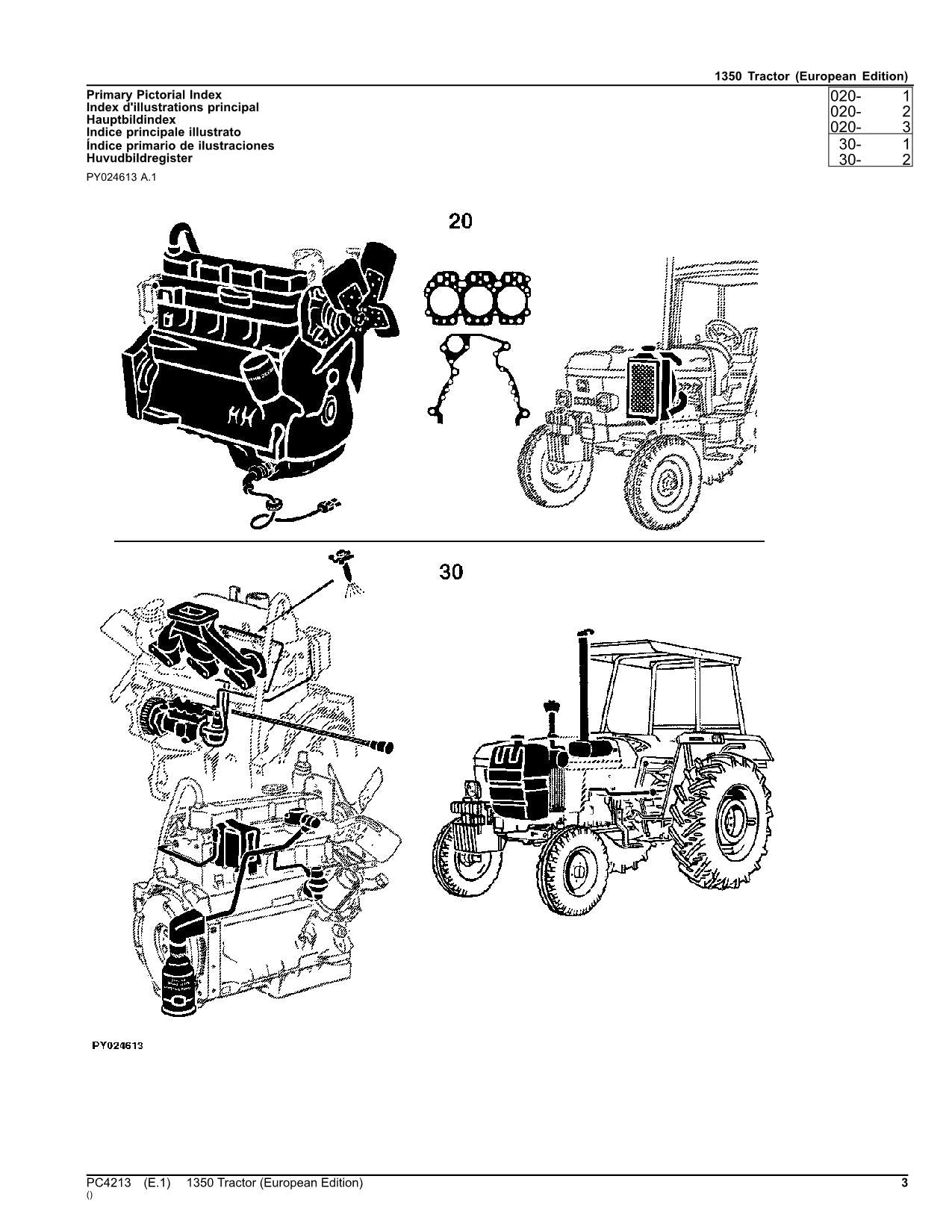 JOHN DEERE 1350 TRACTOR PARTS CATALOG MANUAL PROFMANUAL