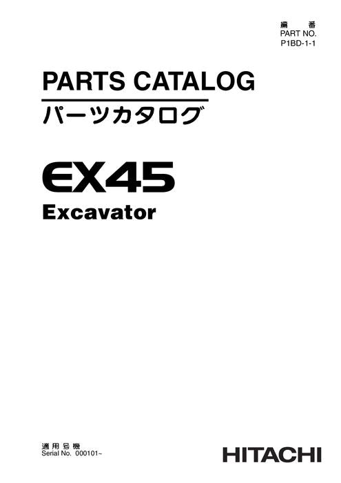 Hitachi EX45 excavator parts catalog manual